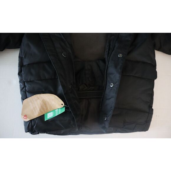 Gap Baby 764661 Toddler Sz 3Y Black Faux Fur Trim Hooded Parka Jacket - Picture 6 of 10